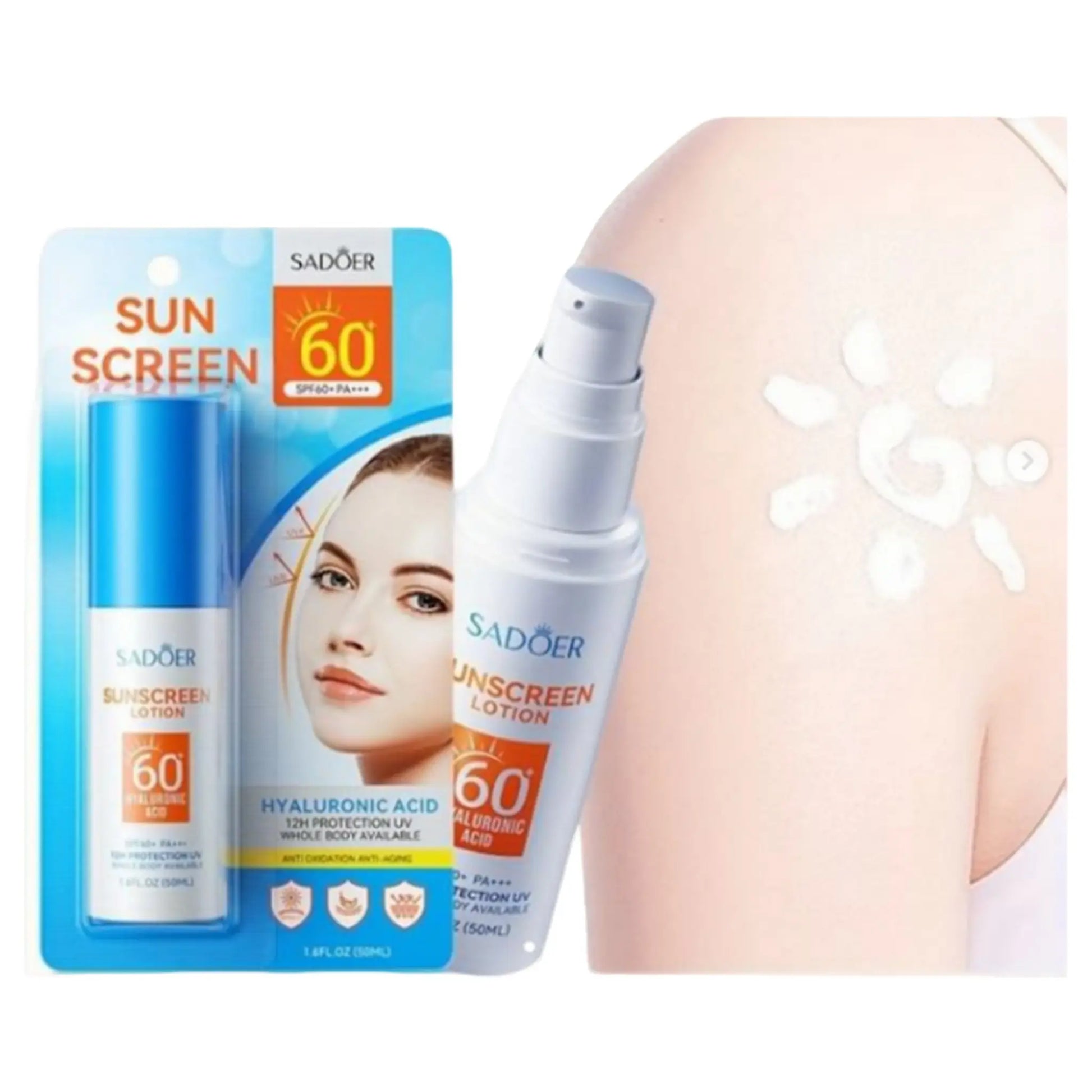 Protector Solar SPF 60 SADOER Set x6 - J&C Cosmetics