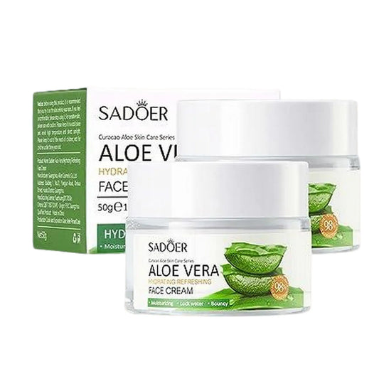 Crema Hidratante Aclarante Aloe Vera SADOER Set x6 - J&C Cosmetics