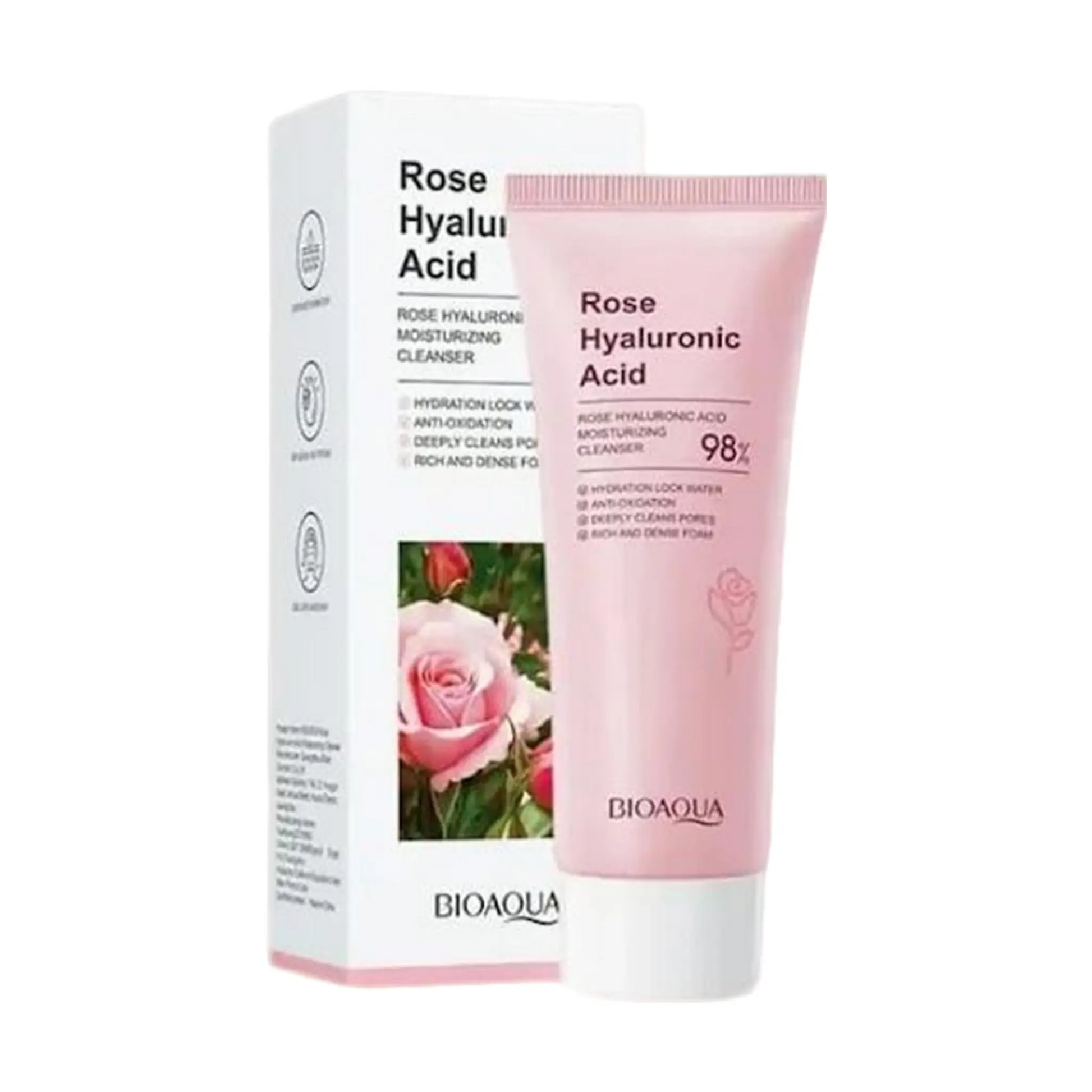 Jabón Facial Rosa Ácido Hialurónico de BIOAQUA Set x12 - J&C Cosmetics