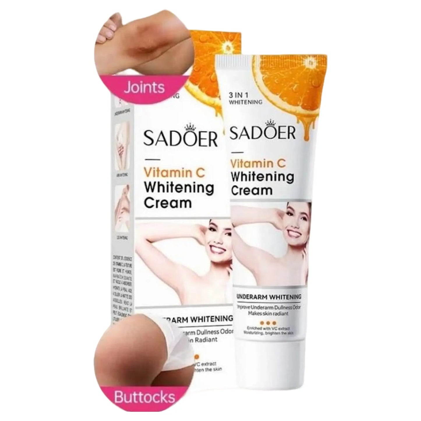 Crema Blanqueadora Vitamina C SADOER Set x12 - J&C Cosmetics