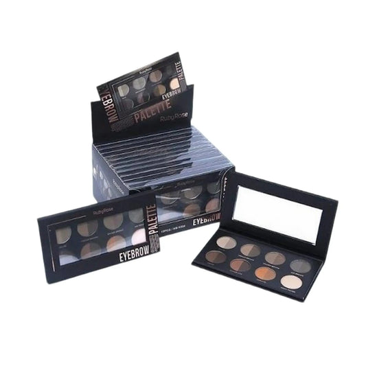 Paleta de Sombras para Cejas RubyRose Set x12 - J&C Cosmetics