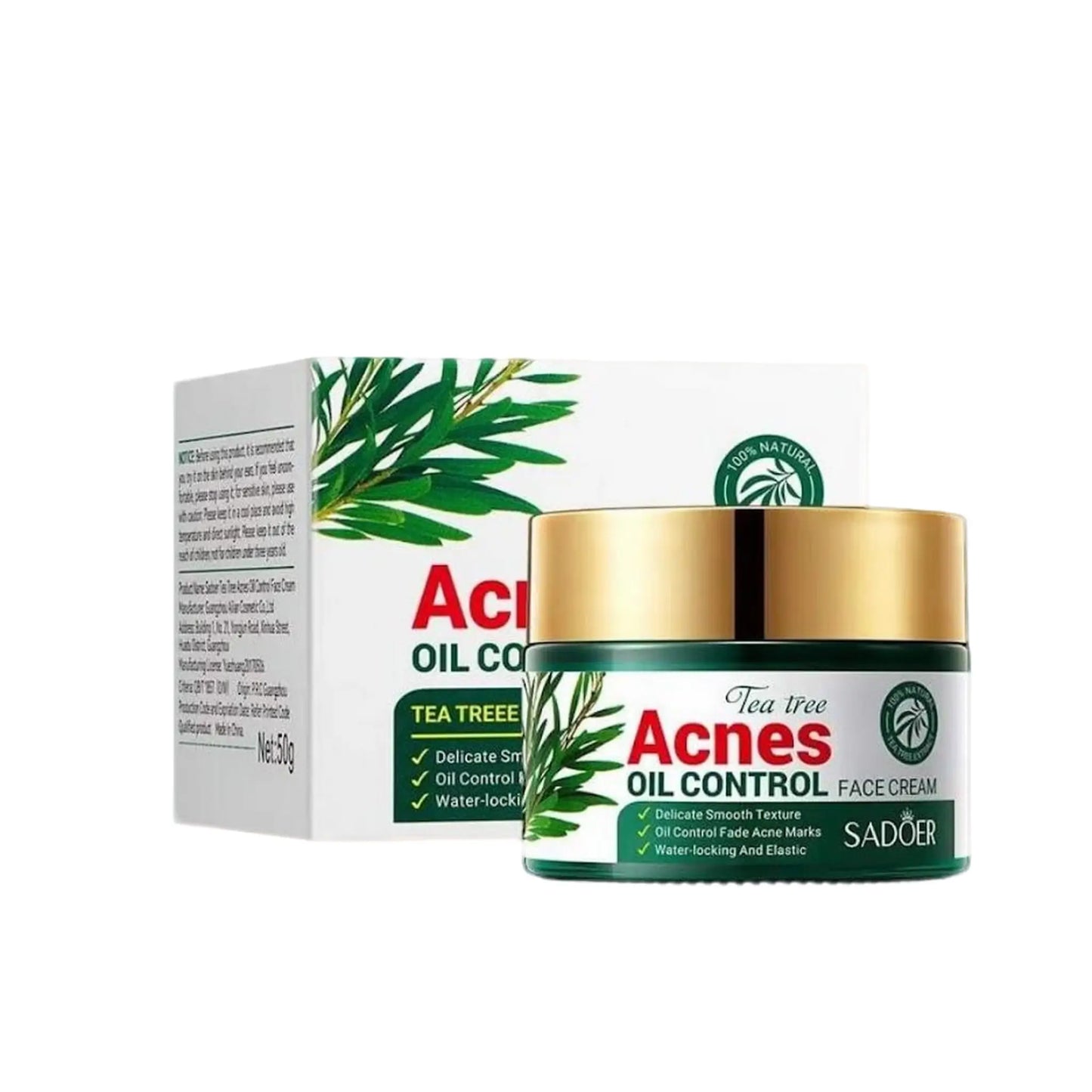 Crema Aclarante Antiacné Con Aceite De Árbol De Te SADOER Set x6 - J&C Cosmetics