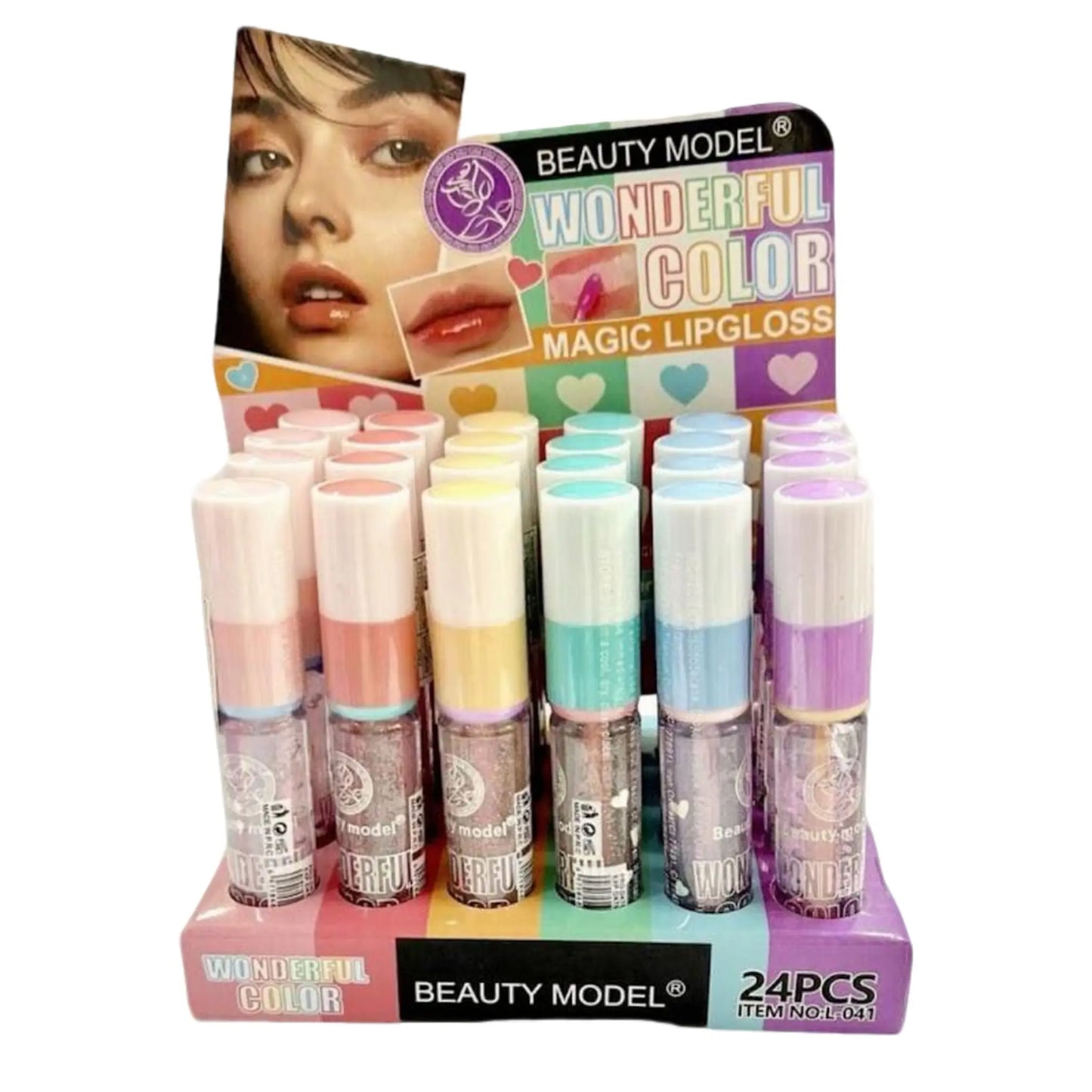 Brillo de Labios Color Magic BEAUTY MODEL Set x24 - J&C Cosmetics