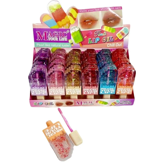 Brillo Labial Mágico Paleta Set x24 - J&C Cosmetics