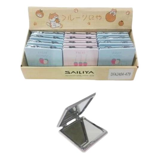 Espejo Compacto Kawaii de Frutas SAILIYA Set x12 - J&C Cosmetics